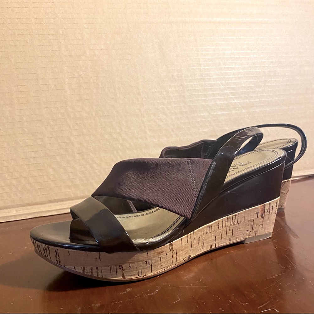 - Blink FRANCO SARTO Wedges. Leather/fabric upper